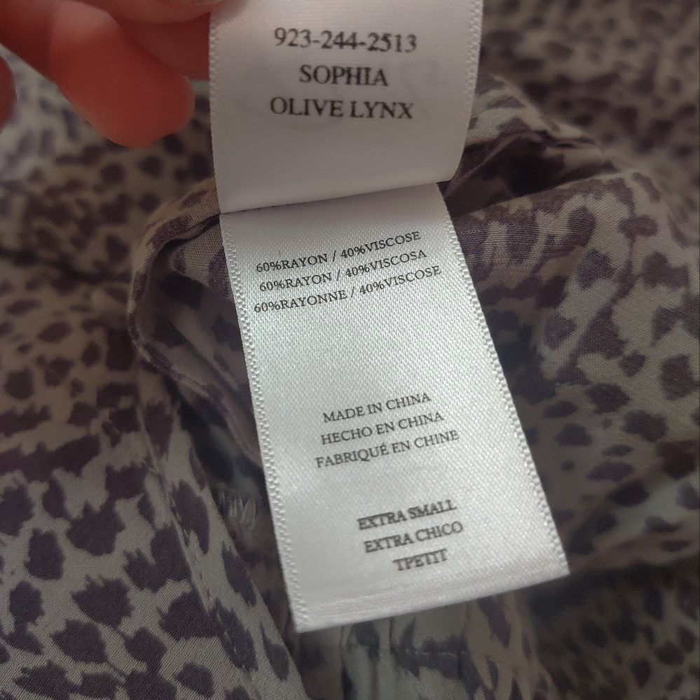 Rails Sophia Olive Lynx Romper Xs - image 5